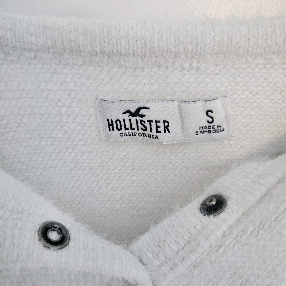 Hollister Chenille Eyelash Henley Sweater - Picture 6 of 6